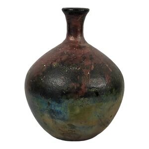 Vintage Raku Vase by Sergio Naduville